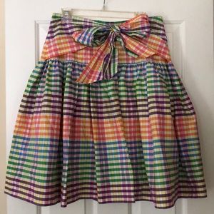 Rainbow J.Crew Skirt with big tie bow